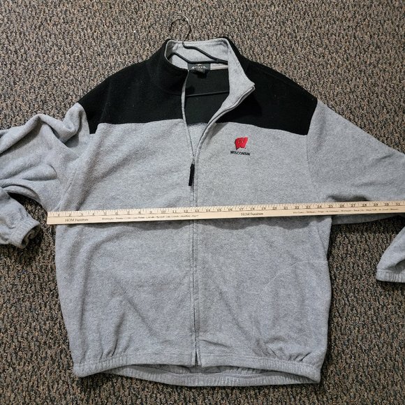 Anitigua University of Wisconsin Badgers UW Red Grey Full-Zip Jacket Size XL - Picture 11 of 11